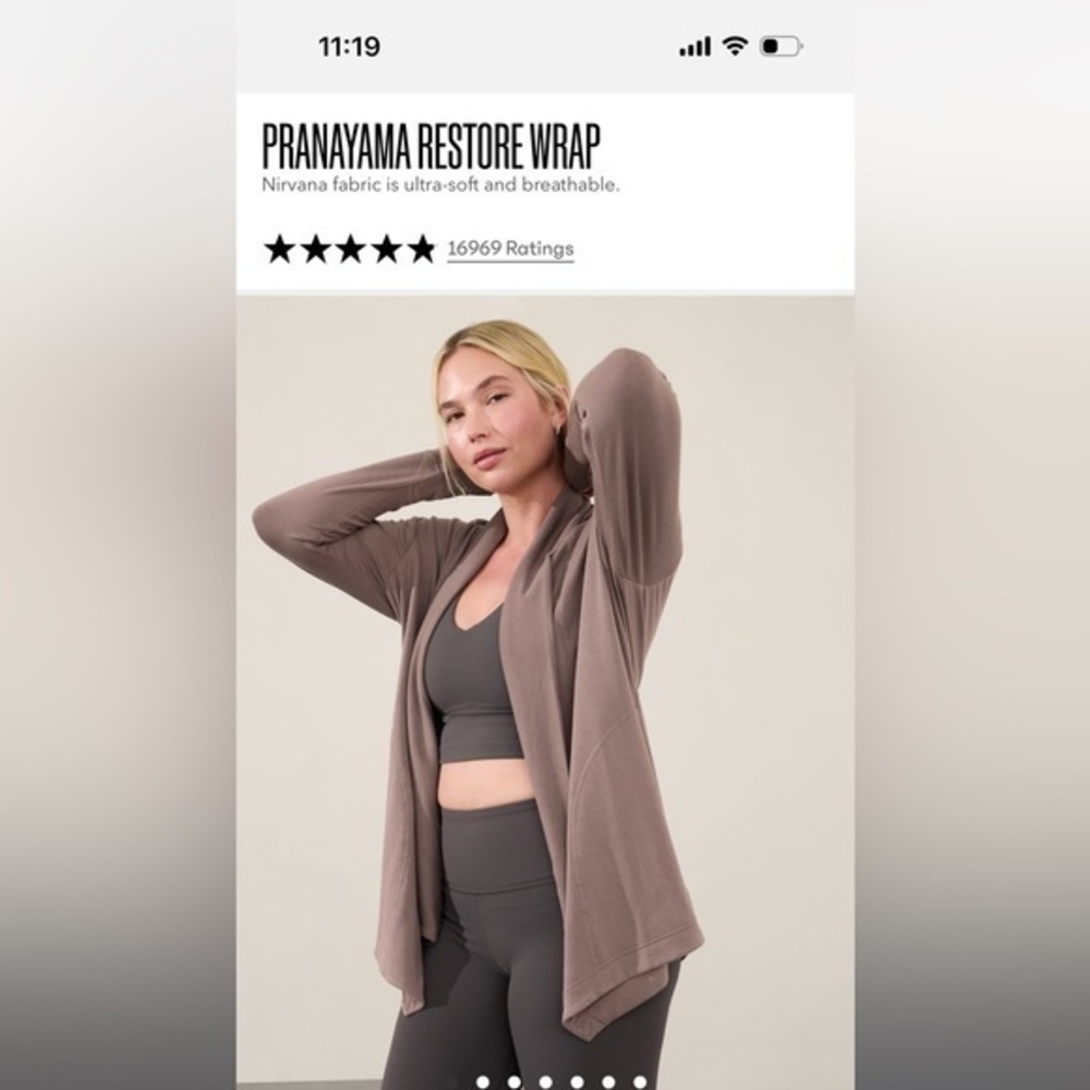 Athleta Purple Open Front Cardigan
